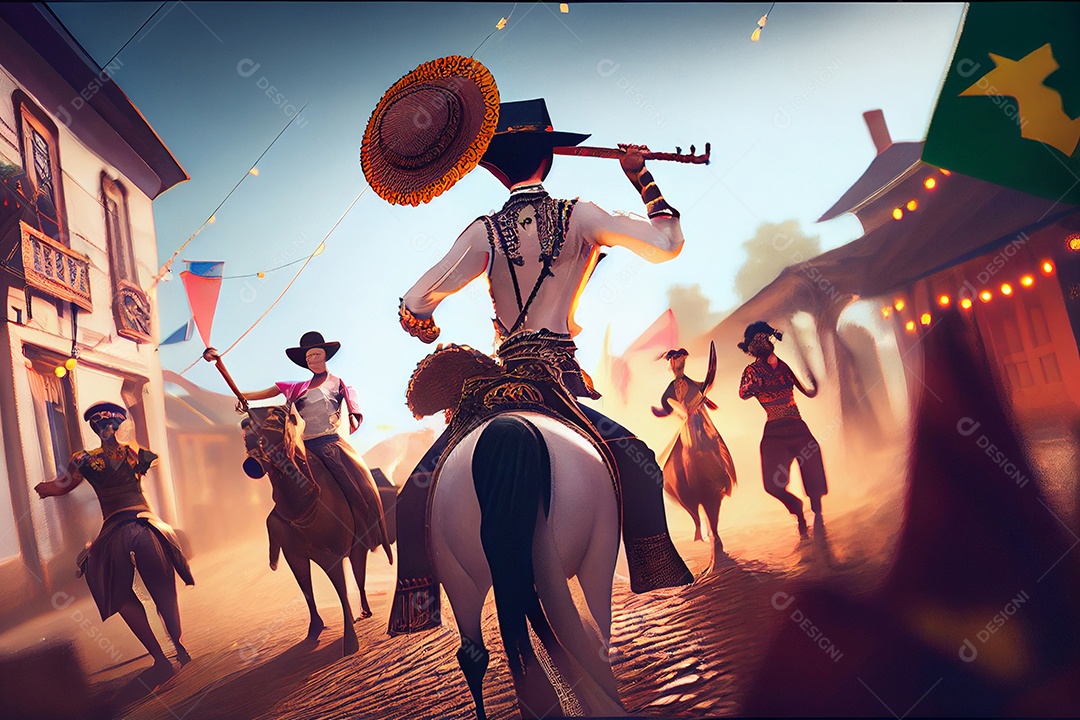 Ilustração da tradicional festa junina