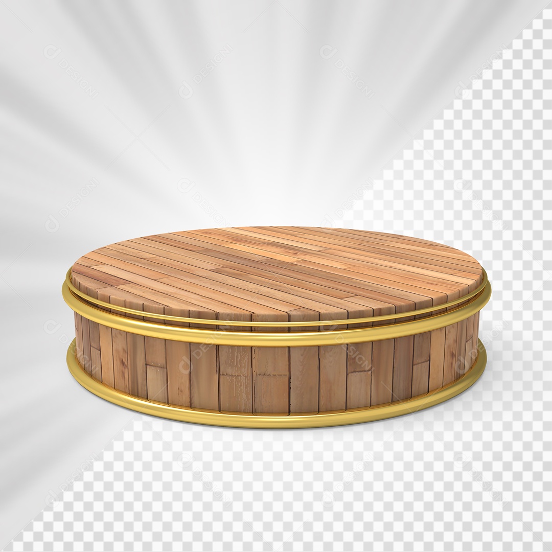 Podium Marrom Elemento 3D Para Composição PSD