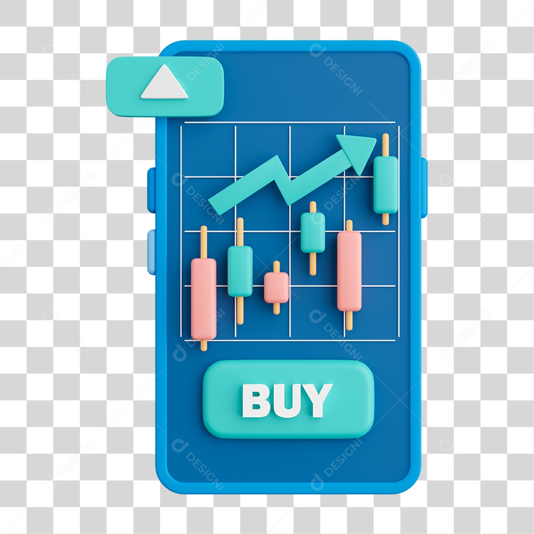 Elemento 3D Celular Mensagens Contatos Vídeos para Composição PNG Transparente