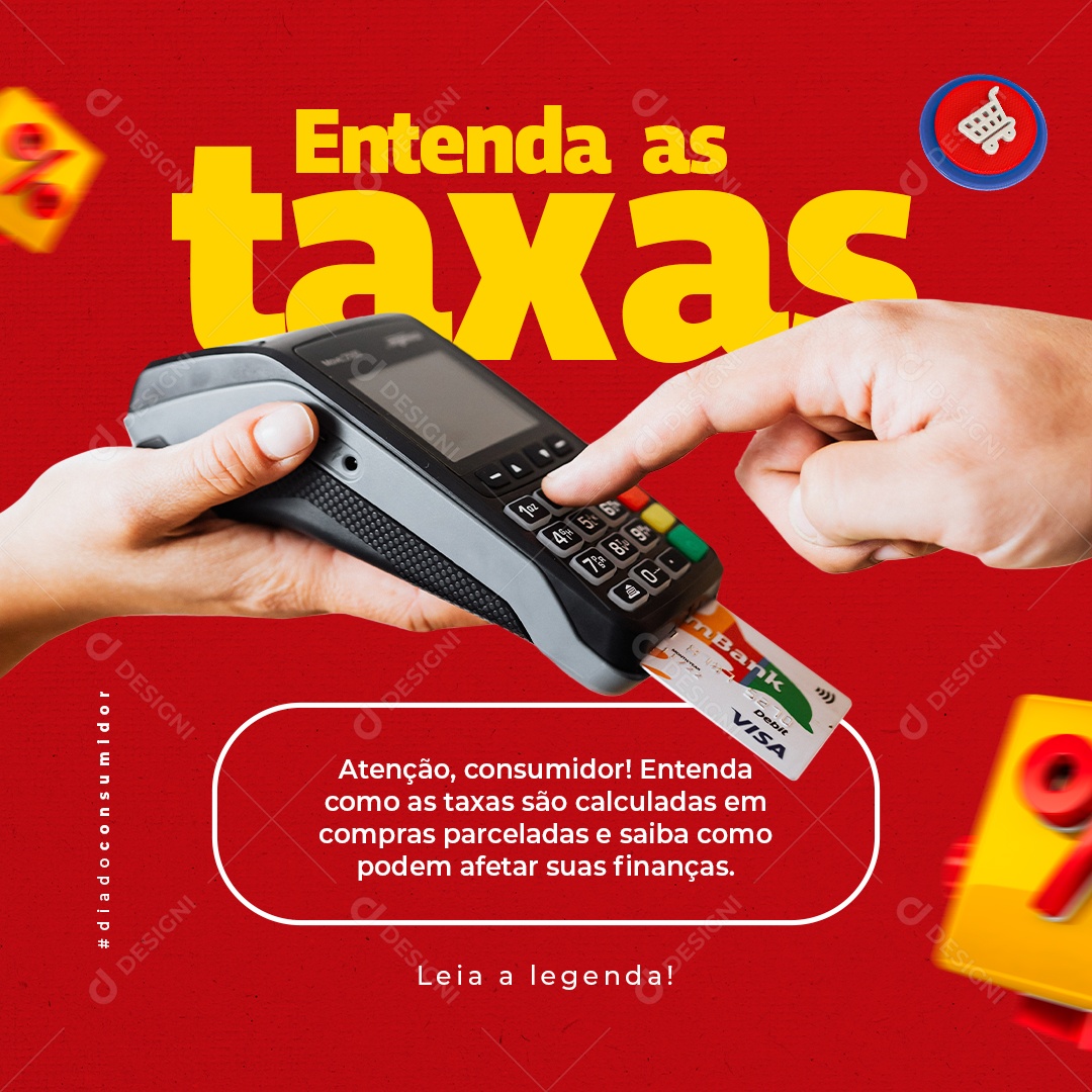 Entenda as Taxas Social Media PSD Editável