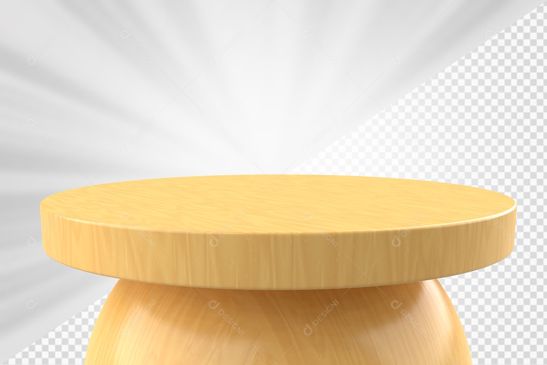 Podium Amarelo Elemento 3D Para Composição PSD