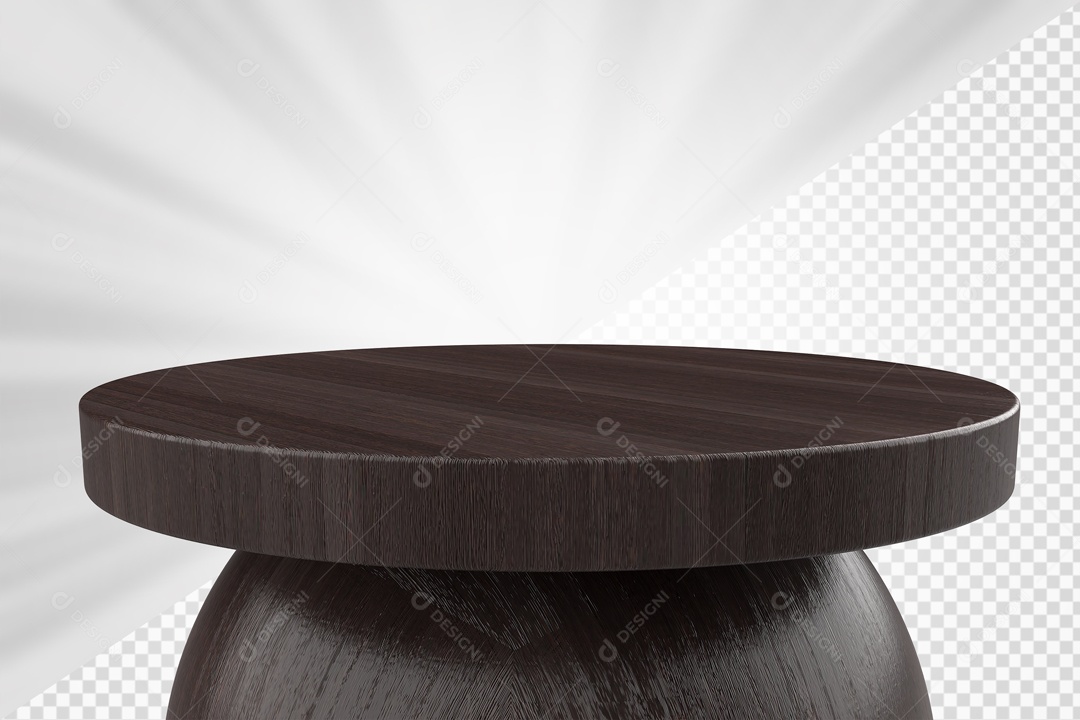 Podium Preto Elemento 3D Para Composição PSD