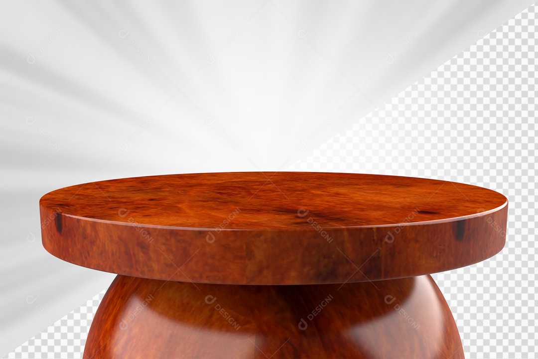 Podium Vermelho Elemento 3D Para Composição PSD