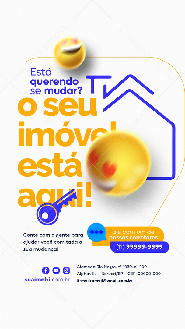 Story Está Querendo Se Mudar O Seu Imóvel Está Aqui Imobiliária Social Media PSD Editável