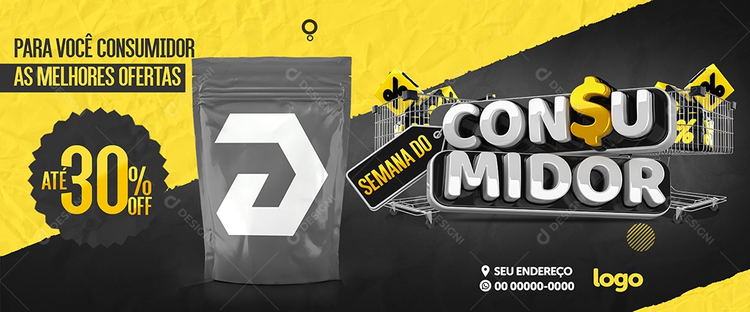 Consumer Week Banner Up to 30 Off Consumer Day Social Media PSD Editable