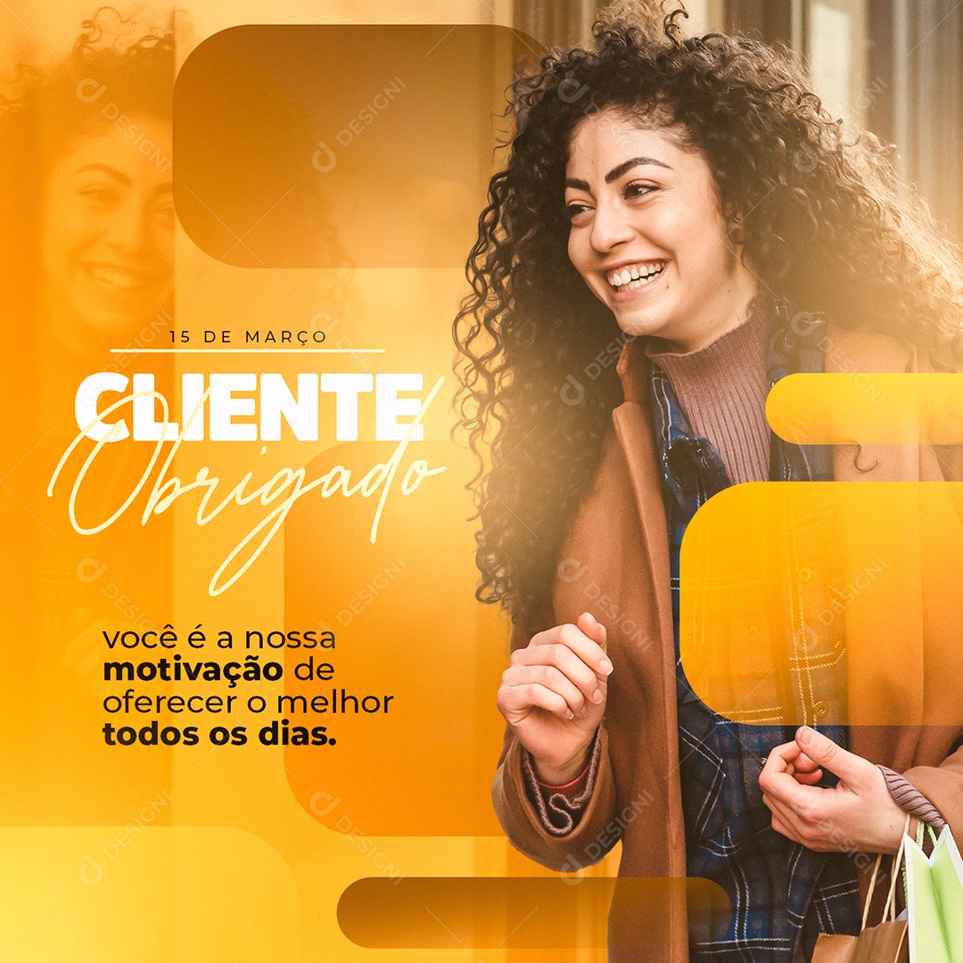 Obrigado Clientes Você é Nossa Motivação de Oferecer o Melhor Todos os Dias Social Media PSD Editável