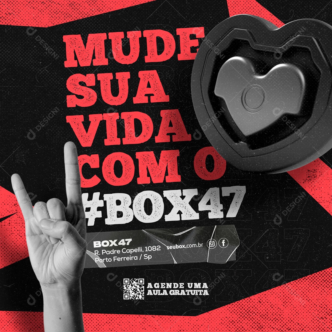 Mude Sua Vida Com O xBox47 Academia Crossfit Social Media PSD Editável