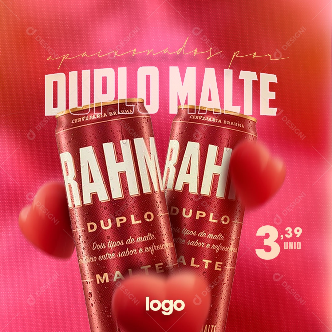 Brahma Duplo Malte Venha Conferir Social Media PSD Editável