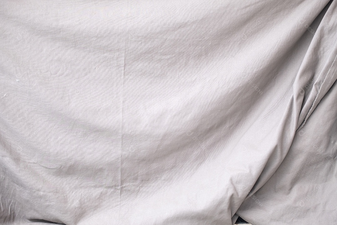 Textura gradiente de linho branco estilo de curva turva de tecido de luxo abstrato, roupa de cama enrugada e sombras cinza escuras, plano de fundo