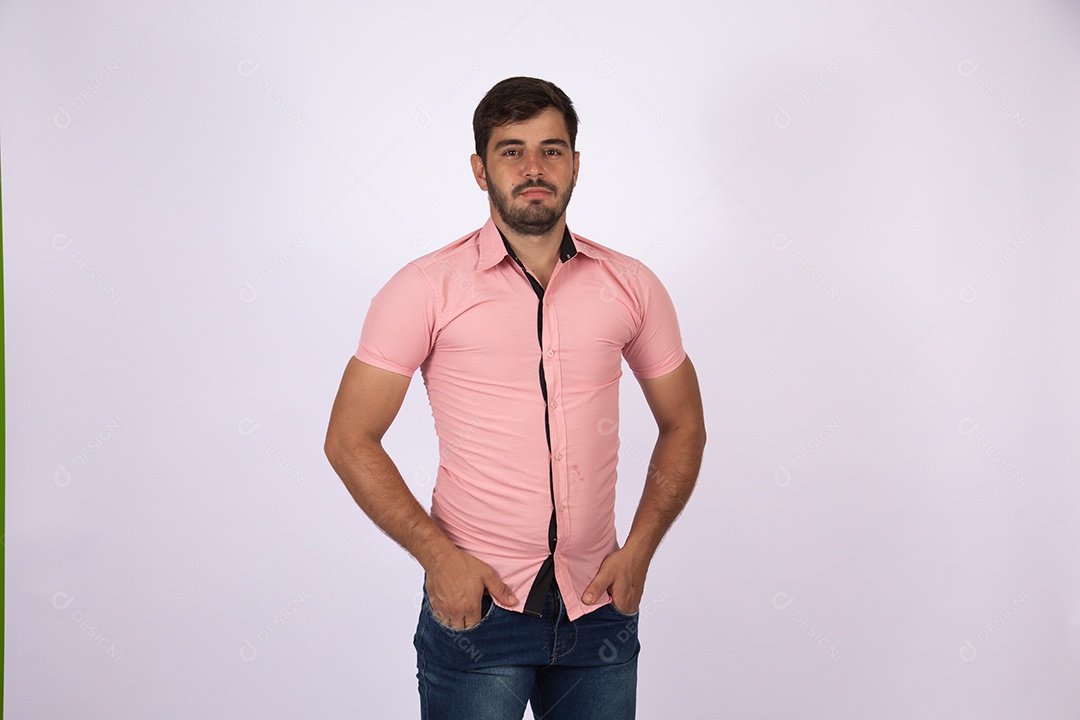 Homem jovem garoto sobre fundo isolado