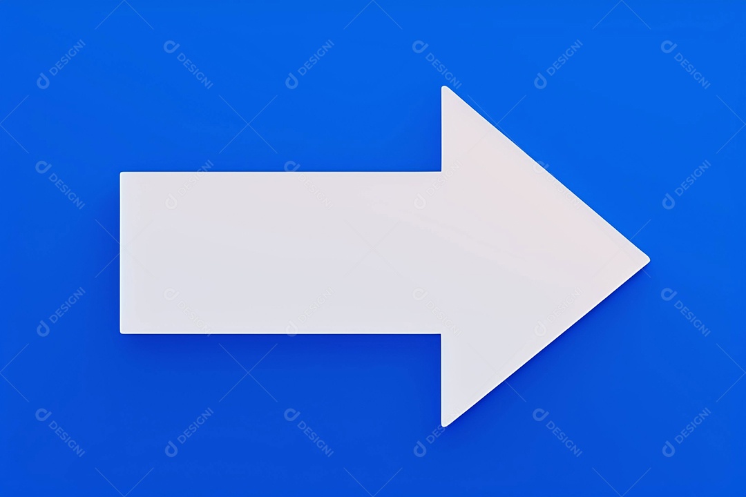 Grande seta branca em fundo azul