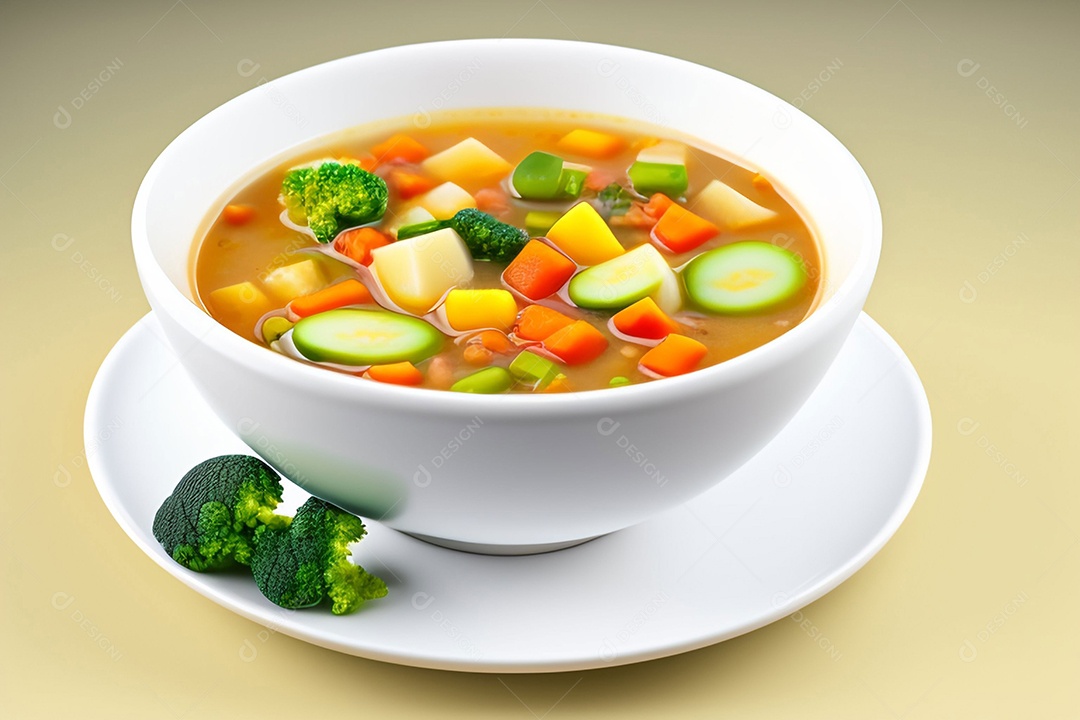 Tigela de sopa com legumes