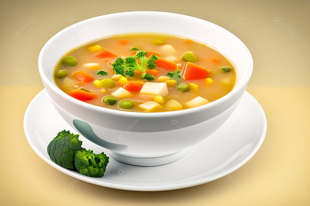 Tigela de sopa com legumes