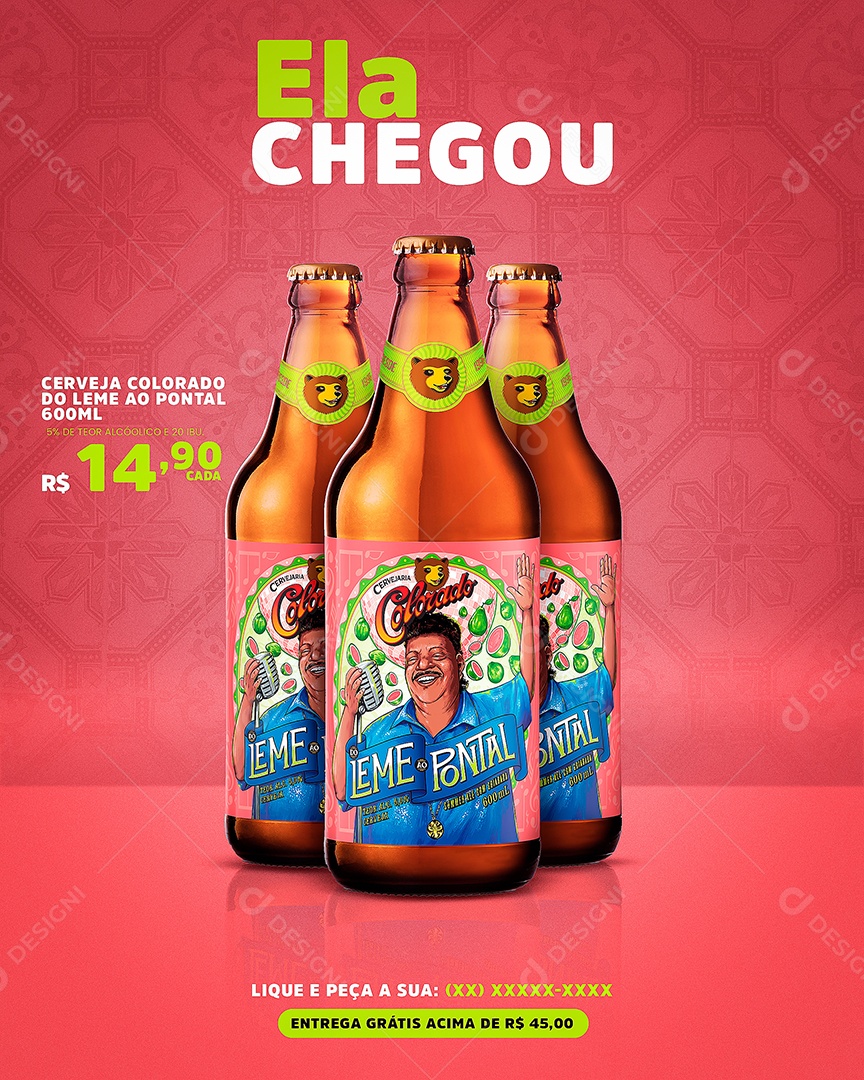 Ela Chegou Cerveja Colorado do Leme ao Pontal Social Media PSD Editável