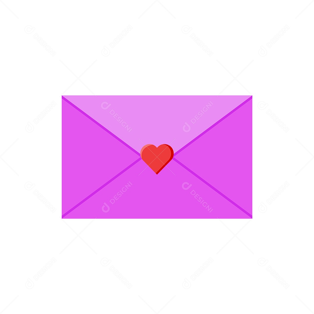 Carta Rosa Ilustração Vetorial