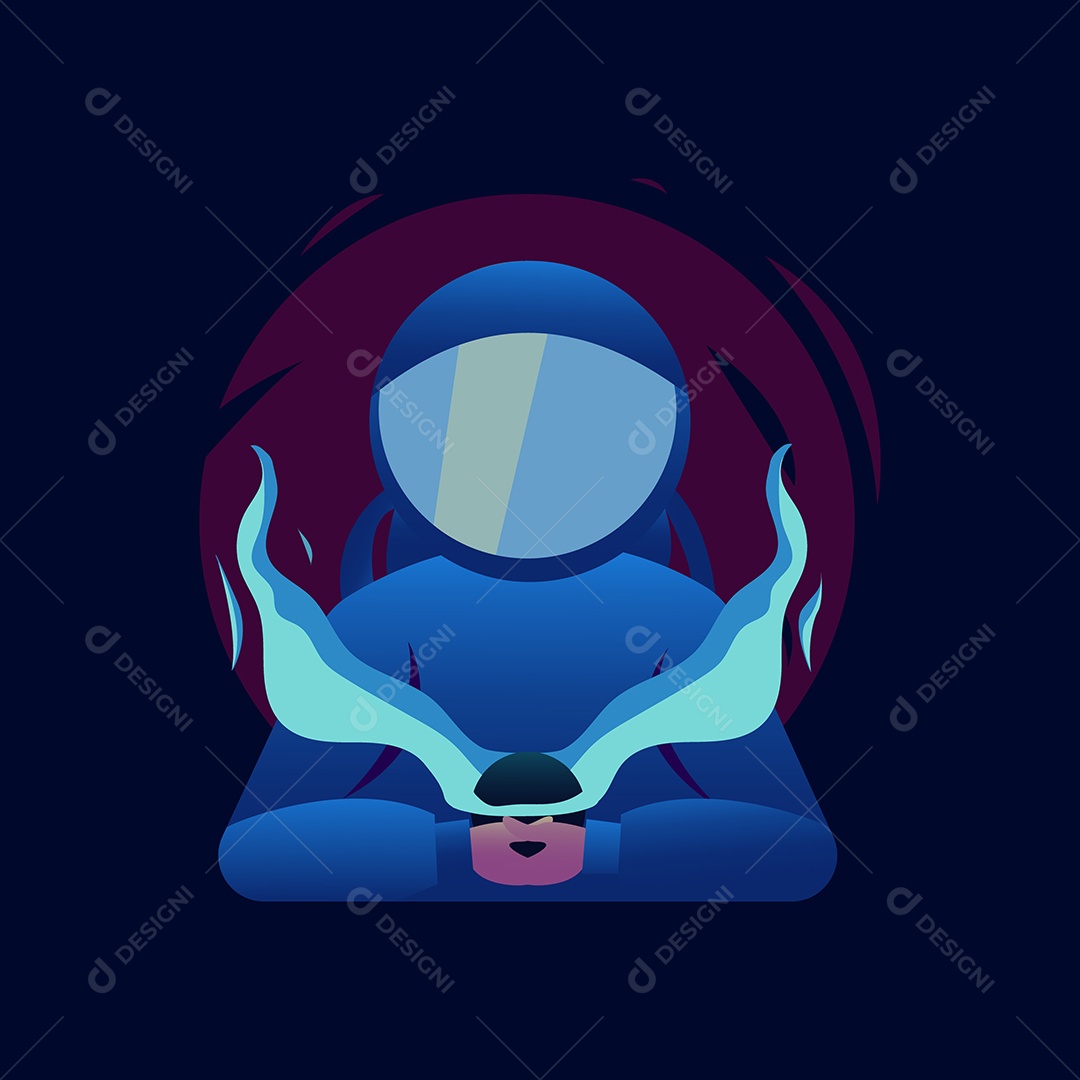 Ilustração de astronauta