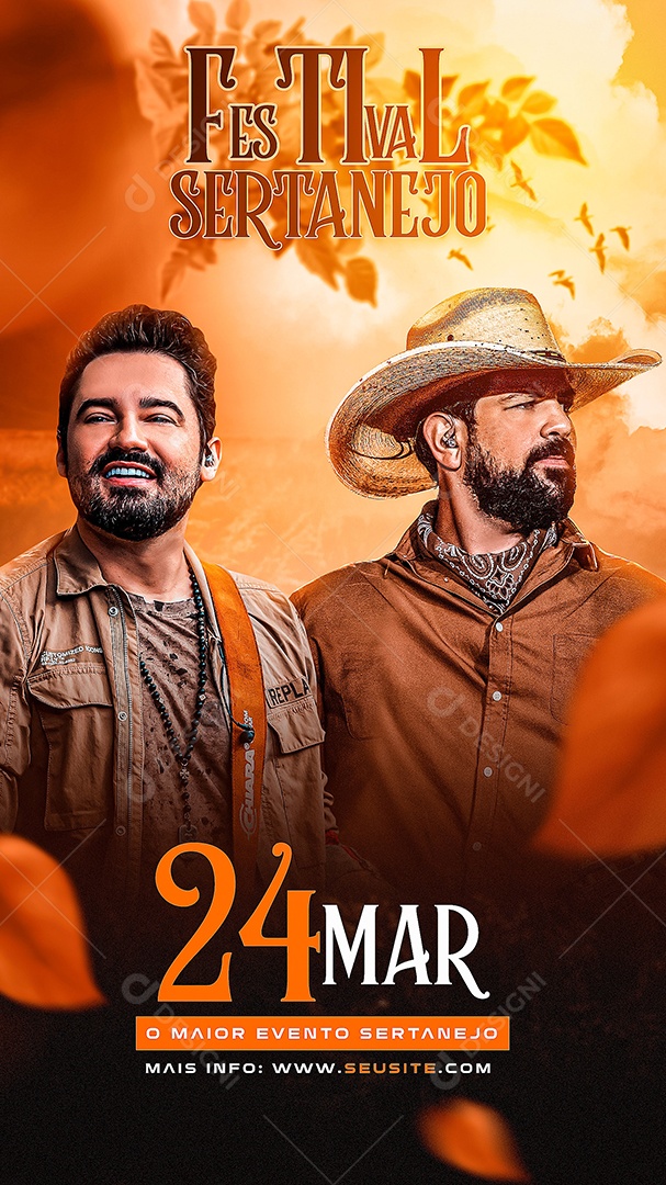 Story Flyer Festival Sertanejo Social Media PSD Editável