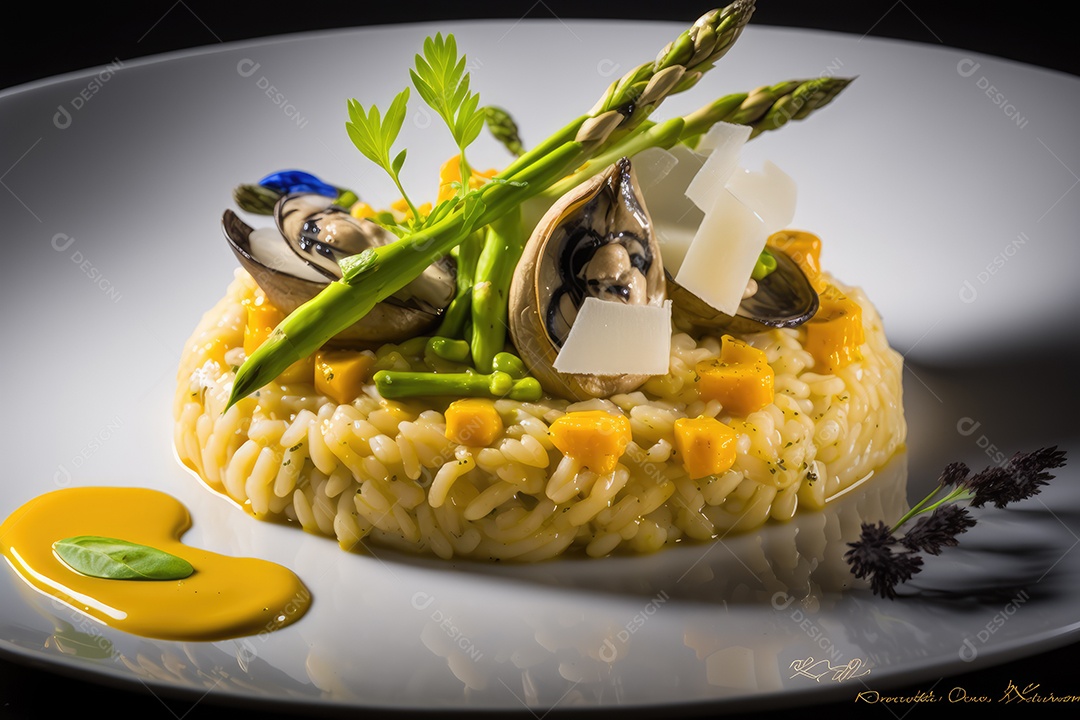 Prato de comida sobre uma mesa de restaurante