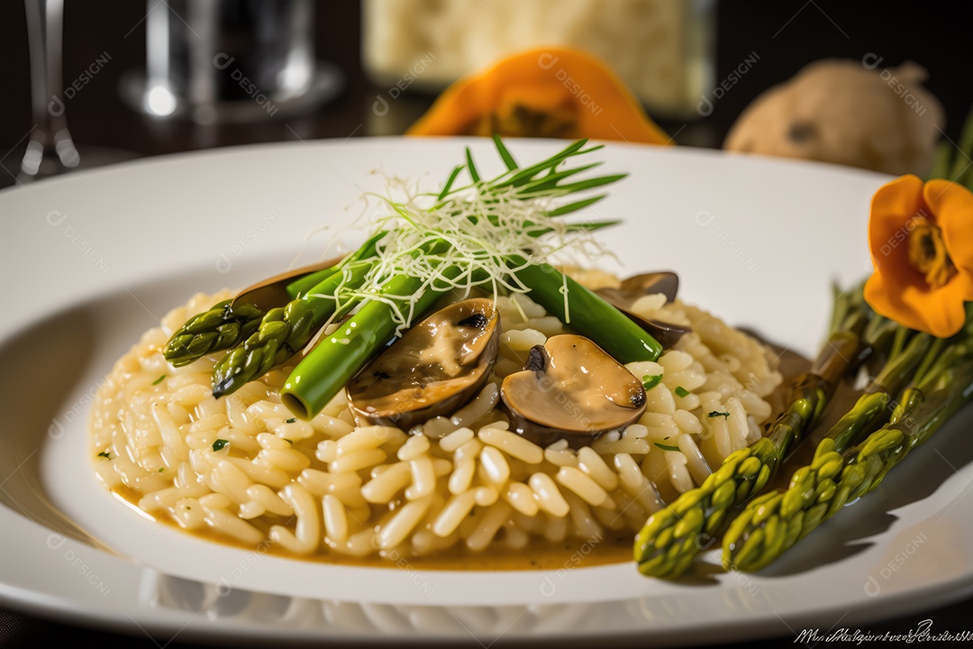 Prato de comida sobre uma mesa de restaurante