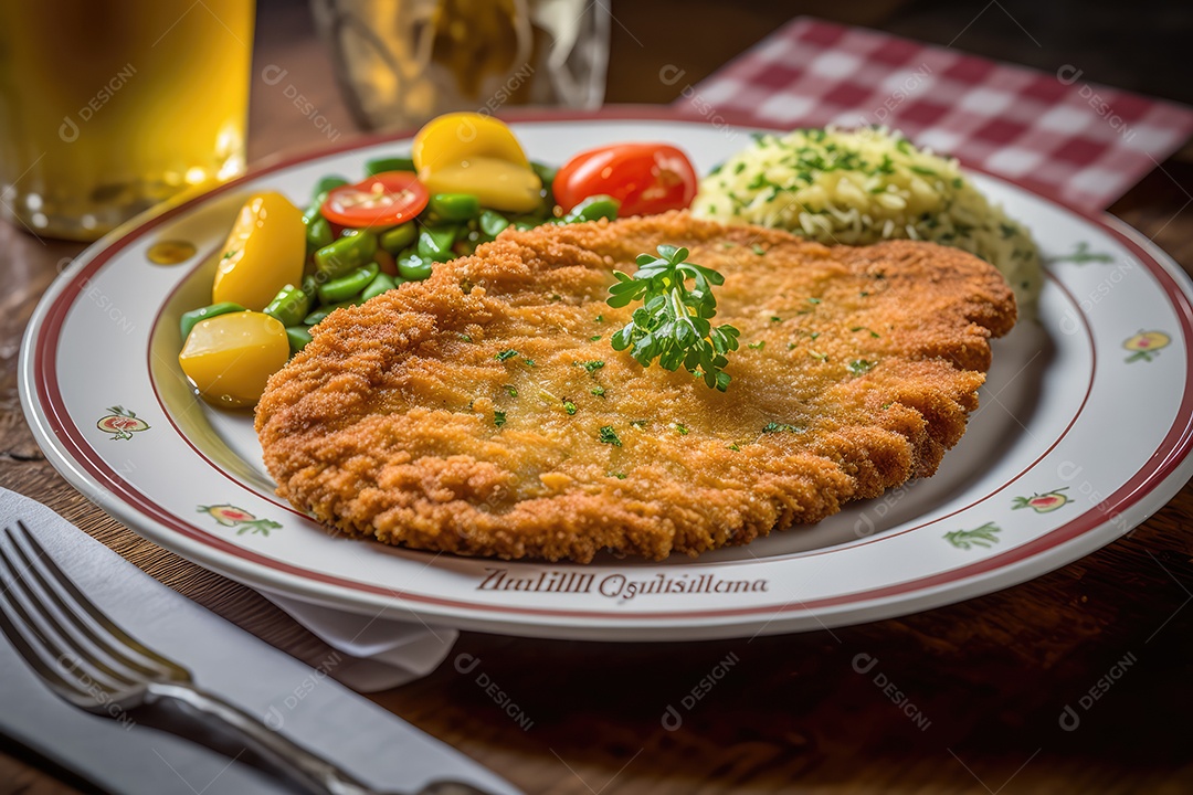 Prato de comida sobre uma mesa de restaurante