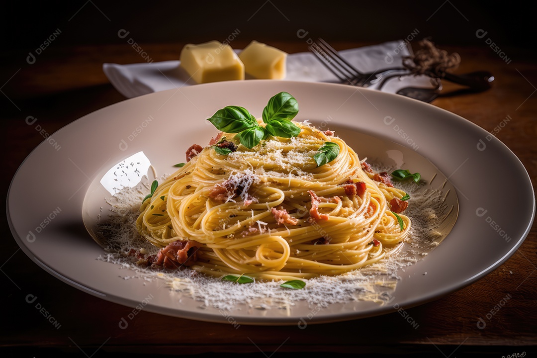 Prato de comida sobre uma mesa de restaurante