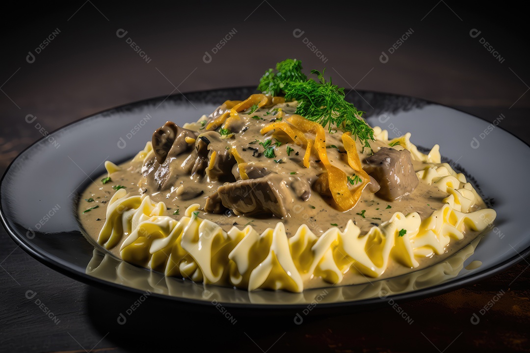 Prato de comida sobre uma mesa de restaurante