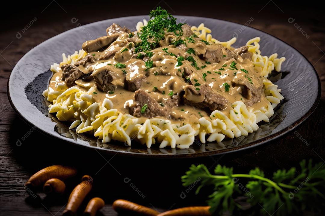 Prato de comida sobre uma mesa de restaurante