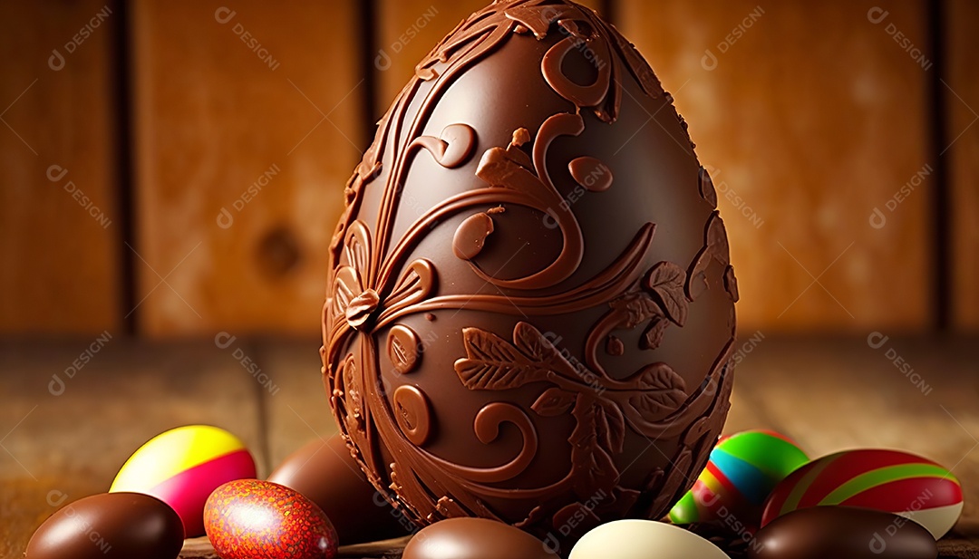 Ilustração ovo de páscoa texturizado