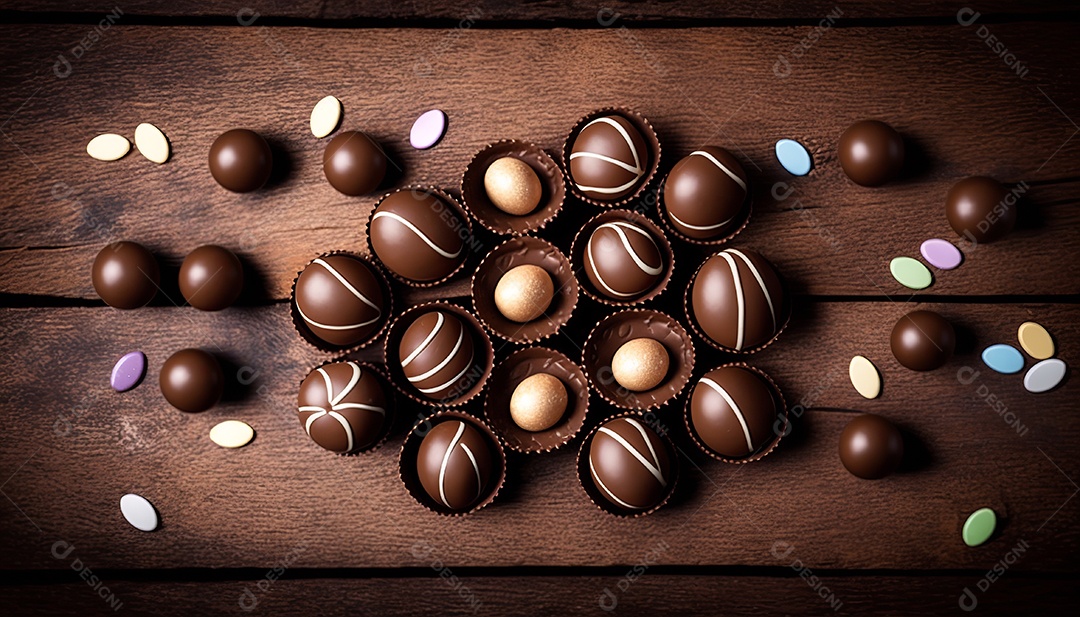 Ilustração ovos de páscoa