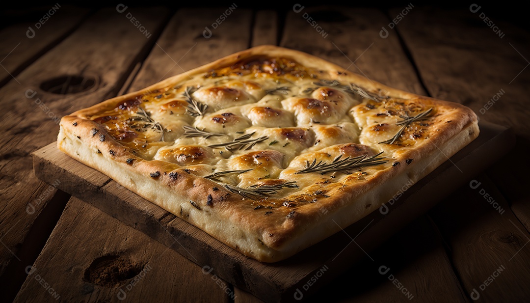 Ilustração de focaccia