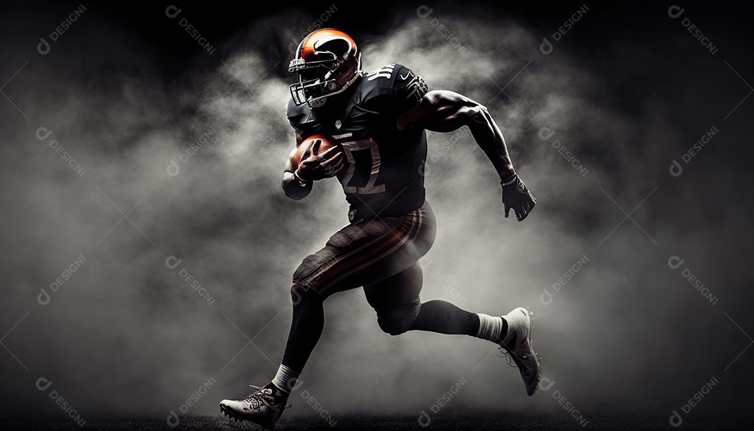 Ilustração de um jogador de futebol americano