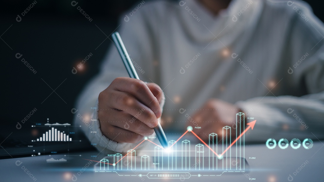 Conceito de Business Intelligence - análise de dados, ferramentas de gestão, inteligência, criação de estratégia corporativa, tomada de decisão baseada em dados.