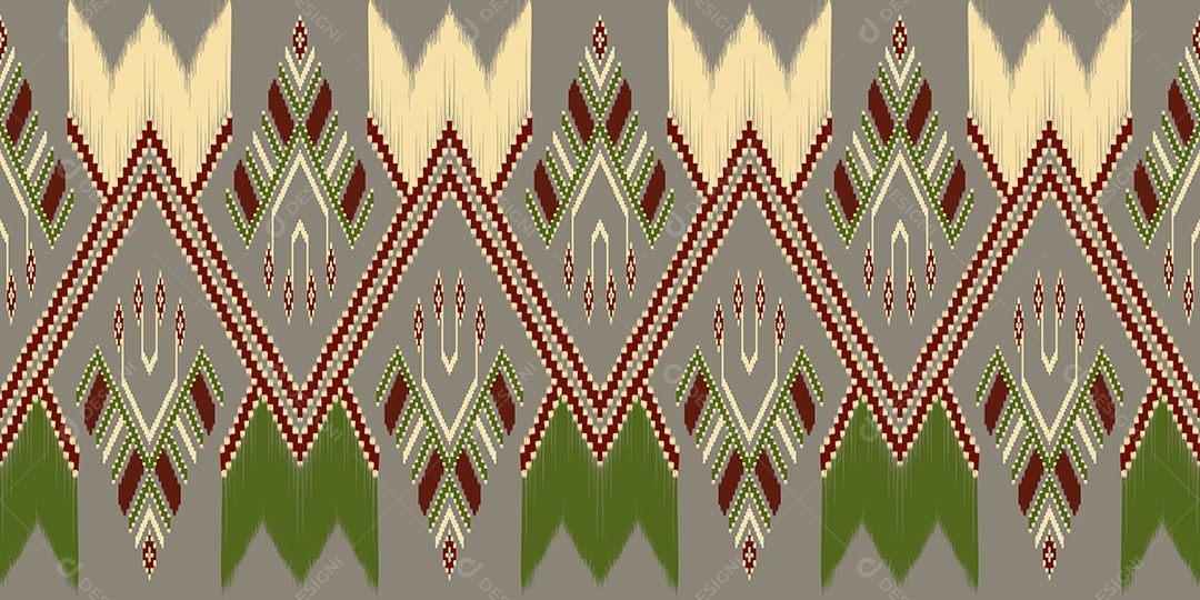 Lindos bordados de malha tailandeses colorido étnico geométrico