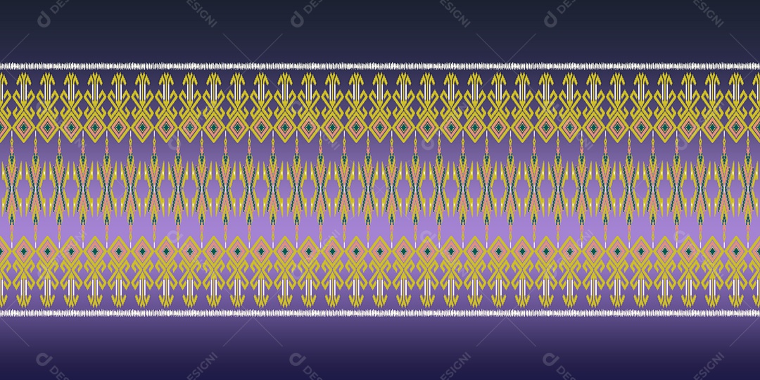 Lindos bordados de malha tailandeses colorido étnico geométrico