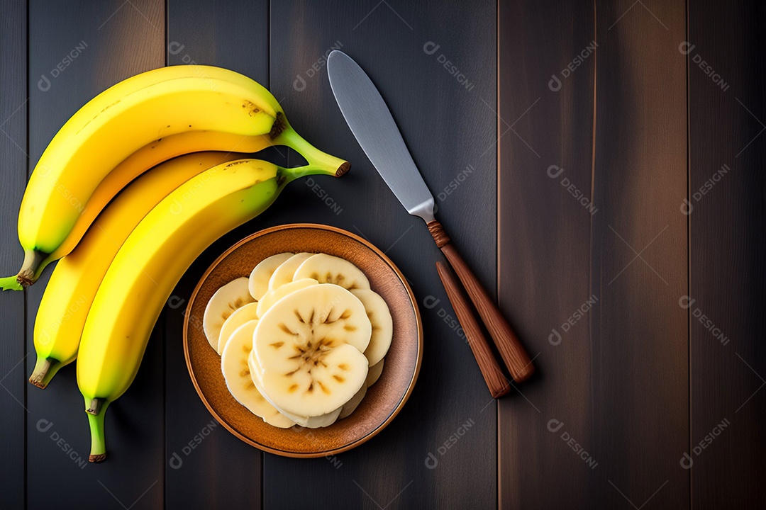 Banana madura deliciosa e nutritiva