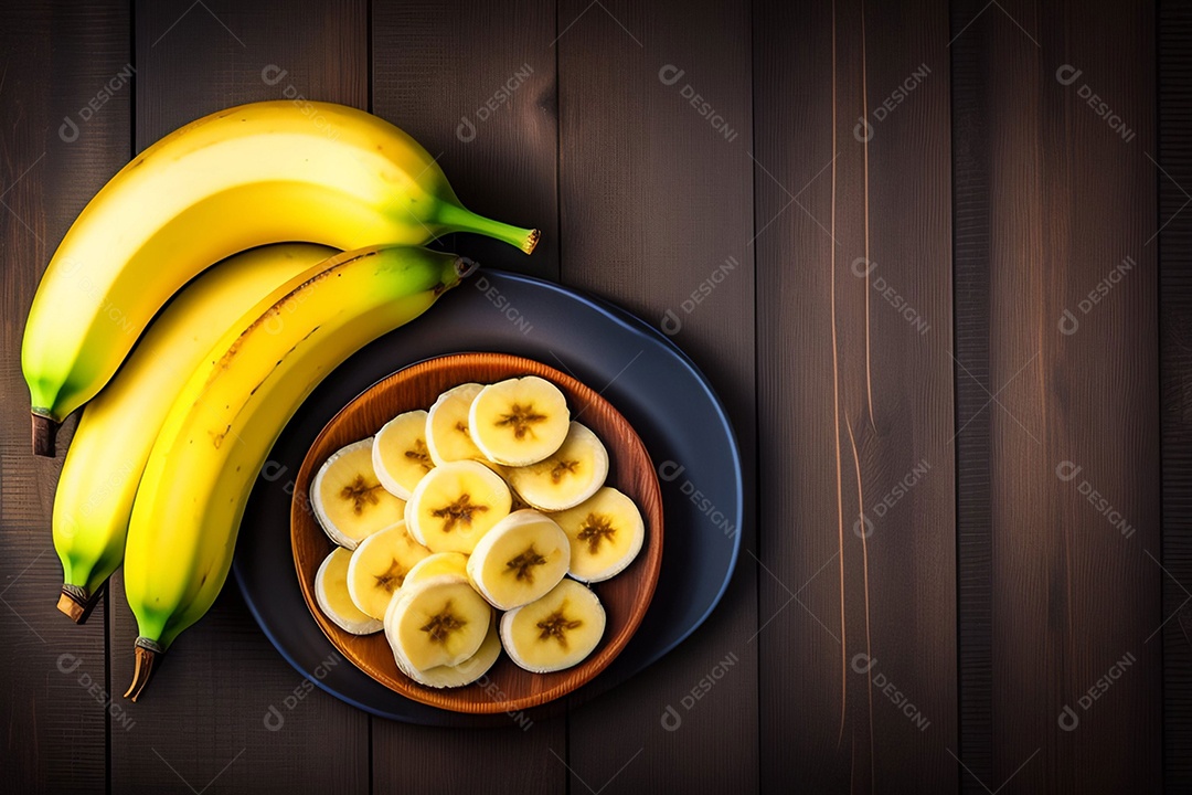 Banana madura deliciosa e nutritiva