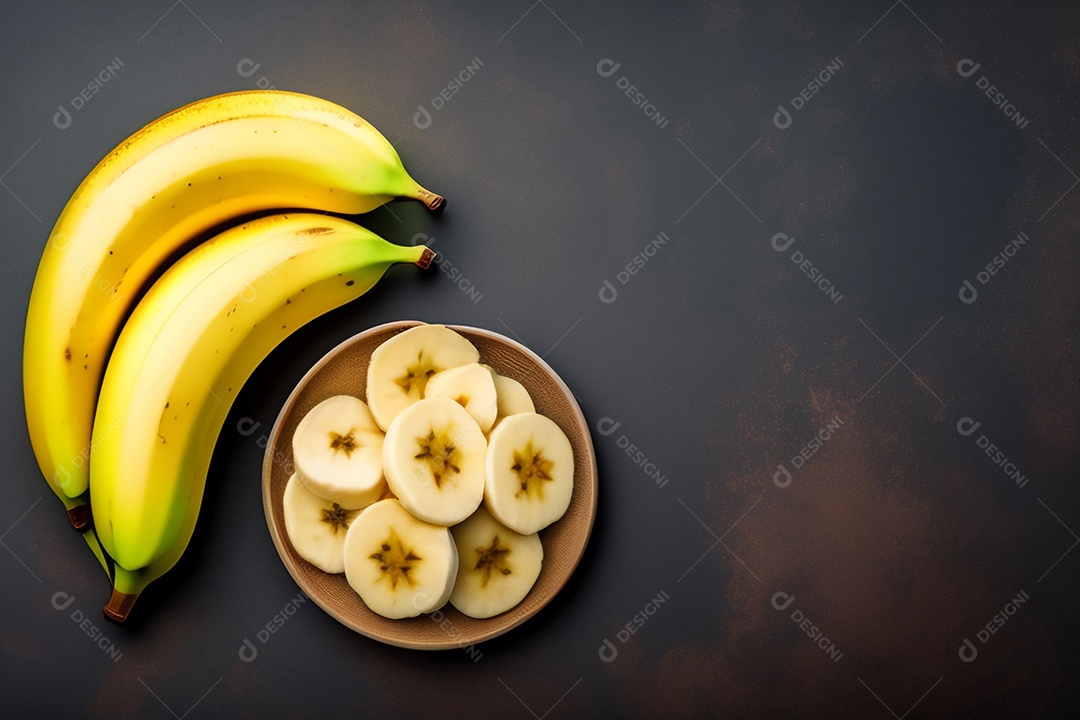Banana madura deliciosa e nutritiva