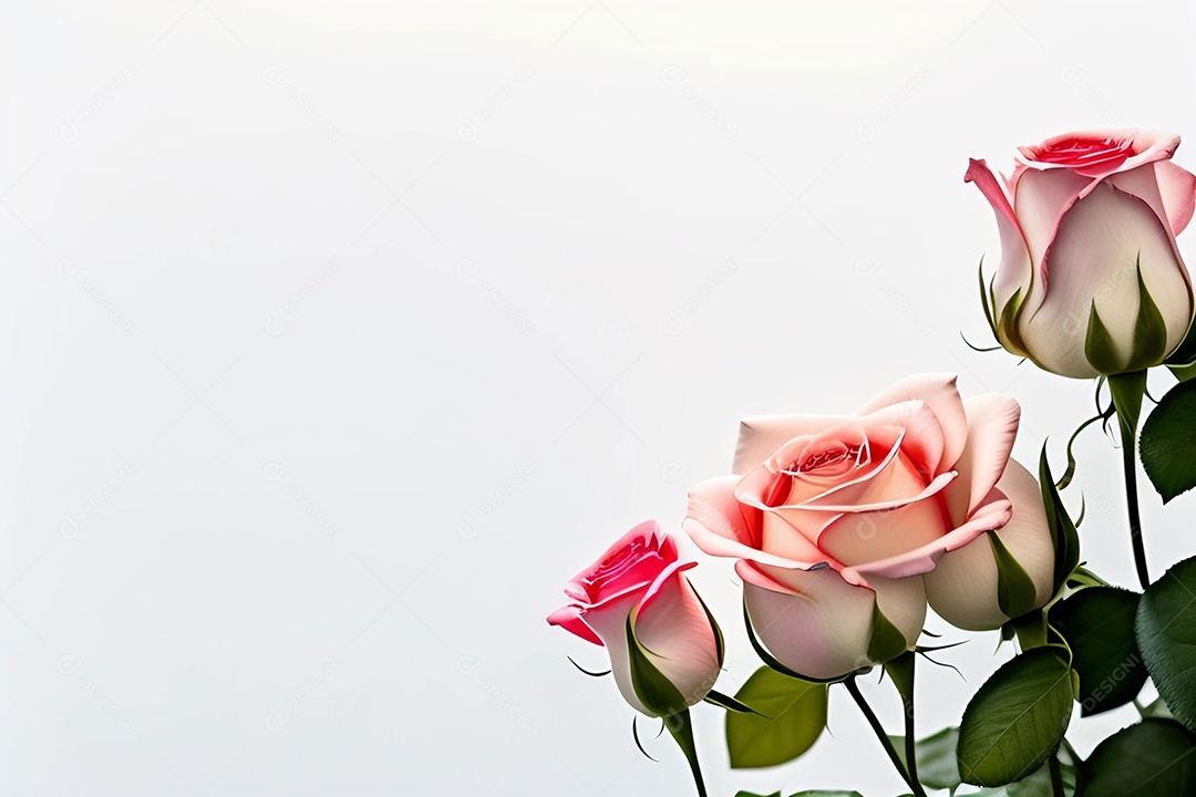 Linda flor em fundo branco