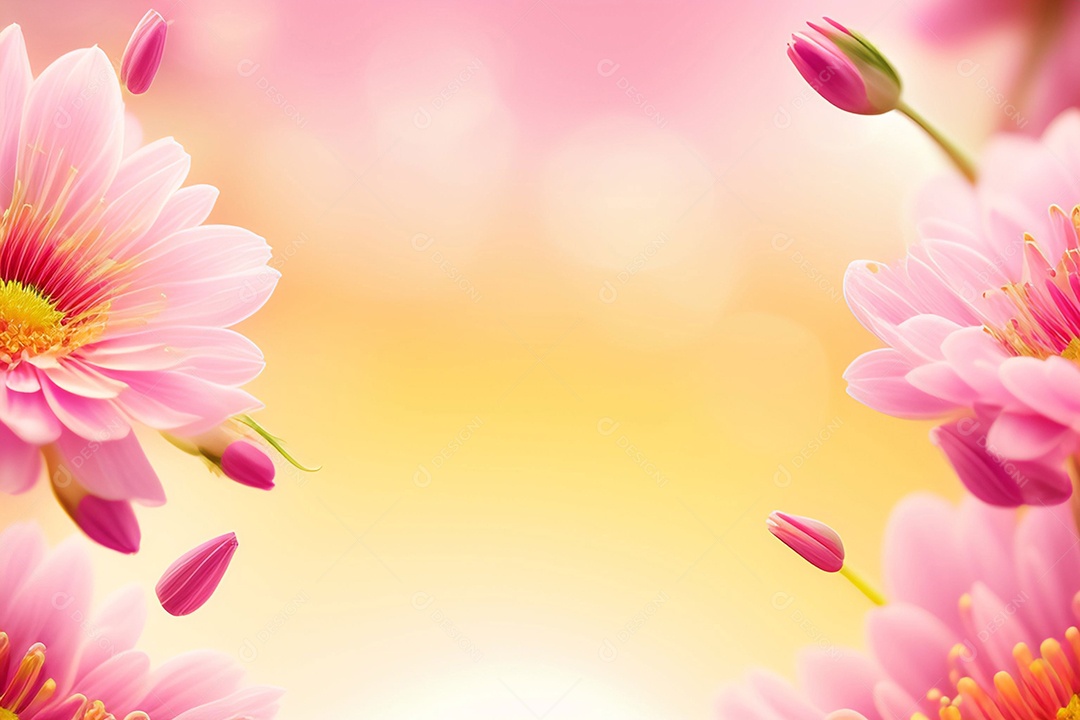 Fundo de primavera de flor rosa