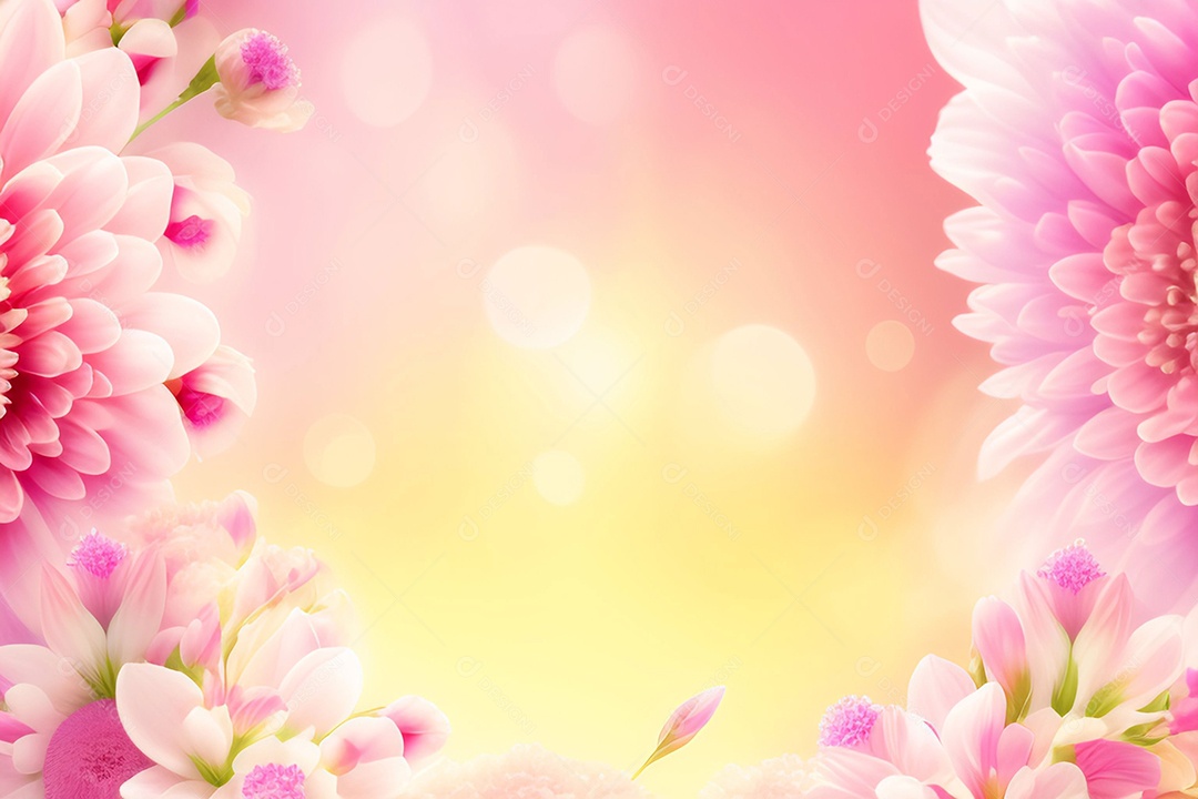 Fundo de primavera de flor rosa