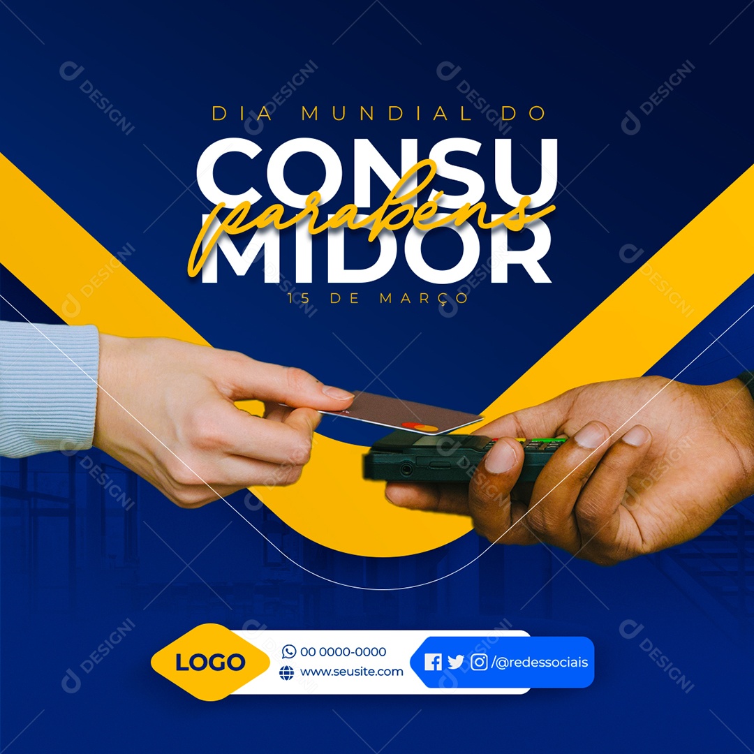 Parabéns Dia Mundial Do Consumidor Social Media PSD Editável