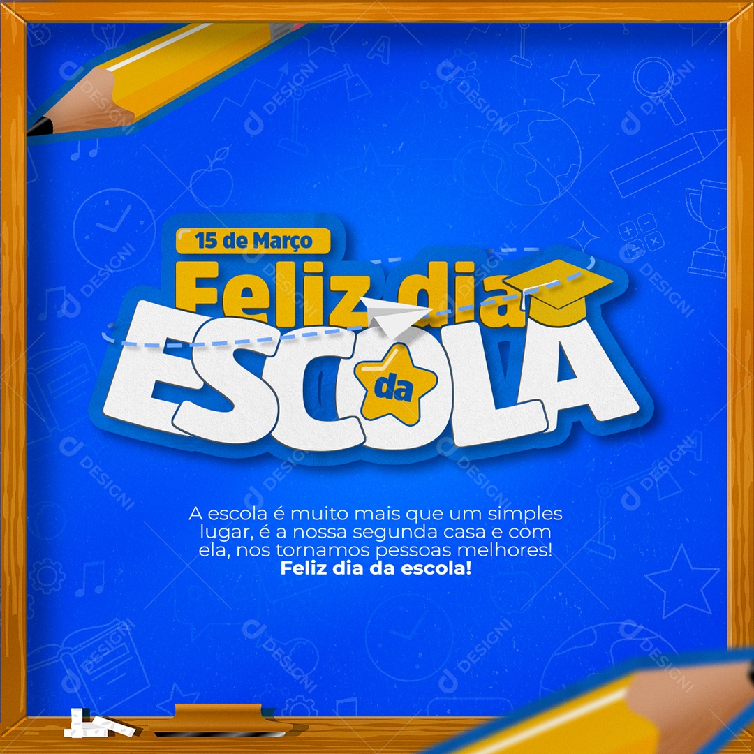 A Escola é Muito Mais Que Um Simples Lugar Dia da Escola Social Media PSD Editável