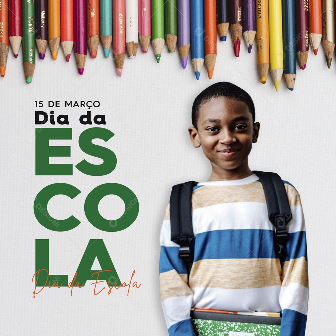 Dia da Escola 15 De Março Social Media PSD Editável