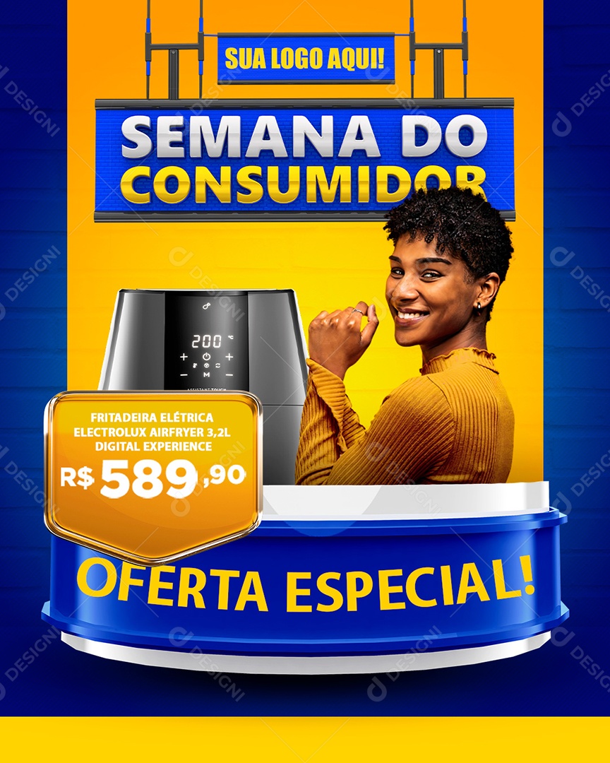 Semana do Consumidor Oferta Especial Venha Conferir Social Media PSD Editável
