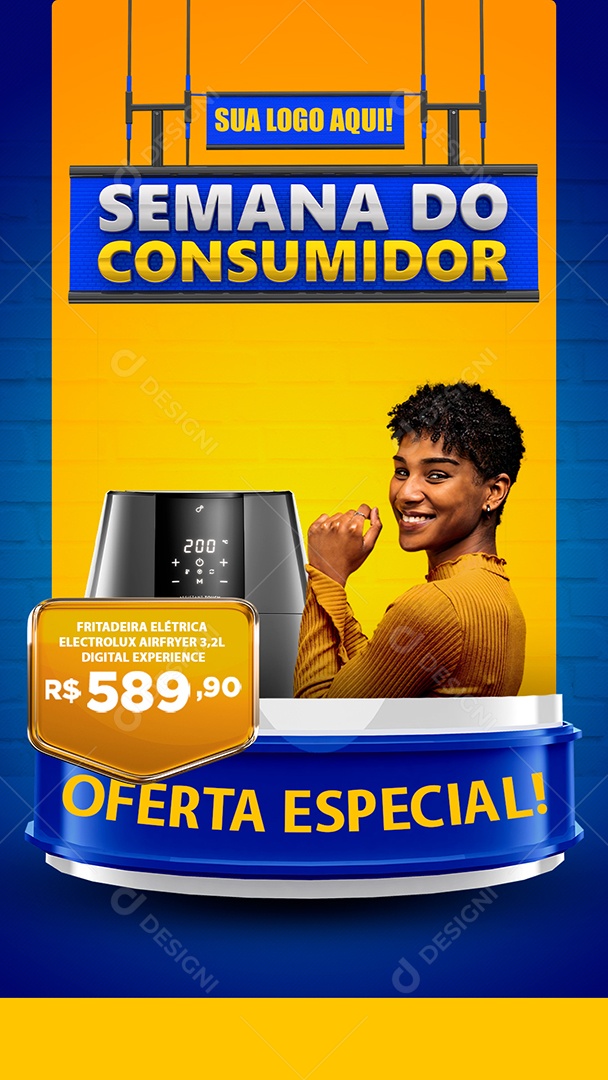 Story Semana do Consumidor Oferta Especial Venha Conferir Social Media PSD Editável