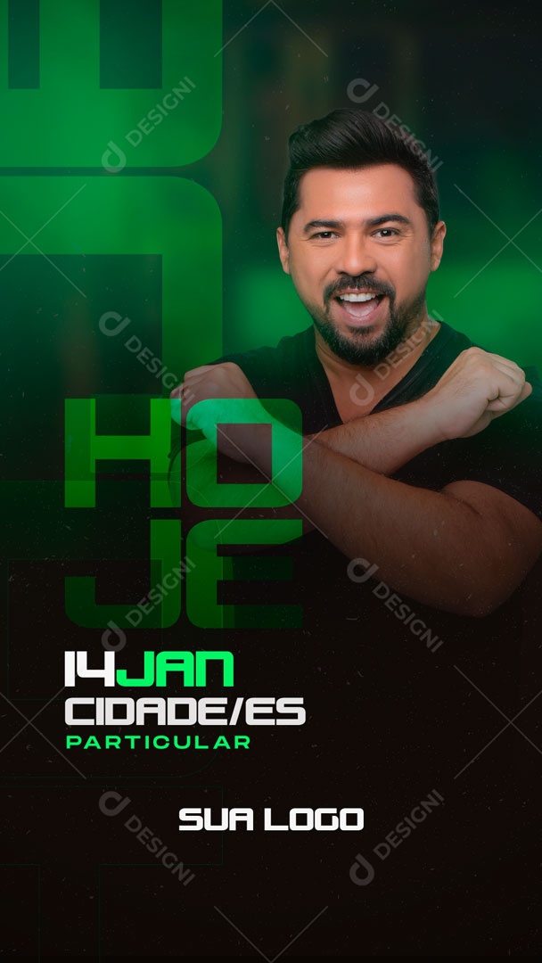 Story Flyer Hoje Social Media PSD Editável