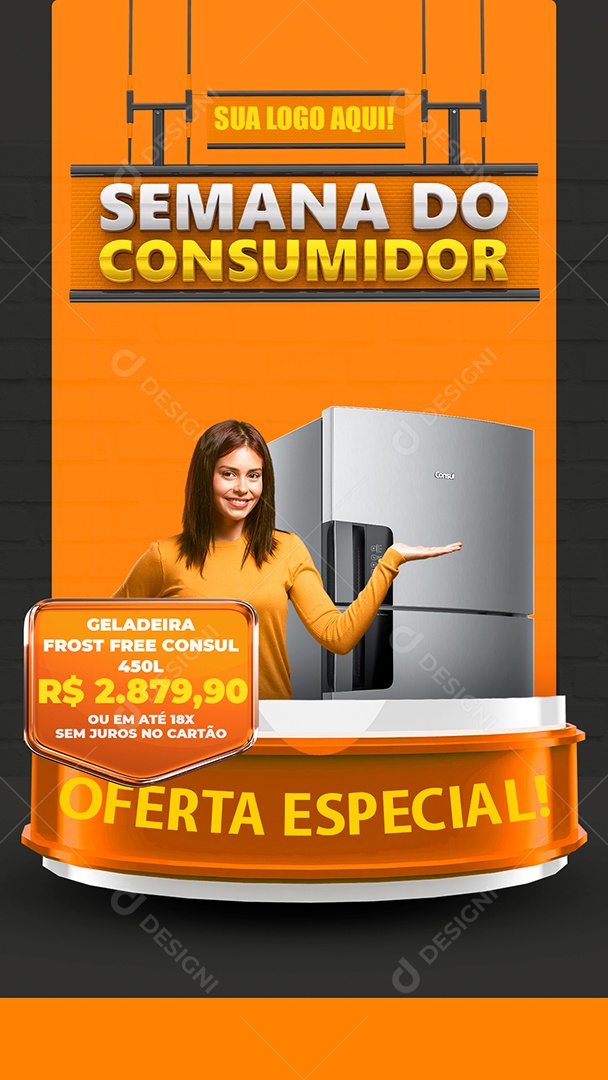 Story Semana do Consumidor Oferta Especial Venha Conferir Social Media PSD Editável