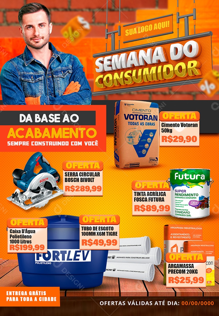 Encarte Semana do Consumidor Venha Conferir Social Media PSD Editável