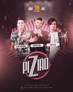 Flyer Piziao Social Media PSD Editável