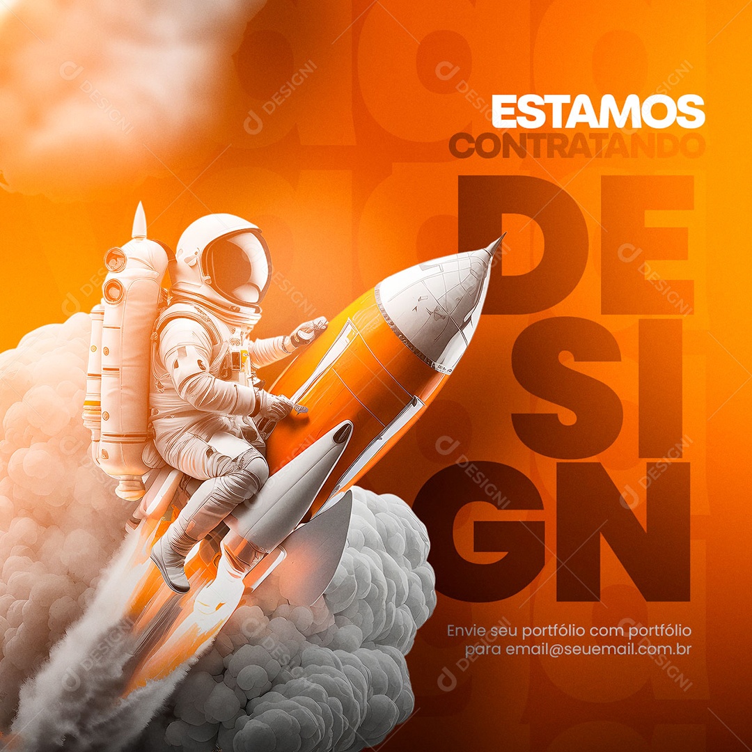 Estamos Contratando Design Envie Seu Potfólio Vagas de Empregos Social Media PSD Editável